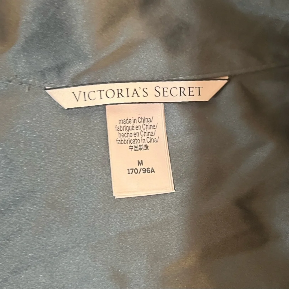 Victoria's Secret Dark Grey Silk Like Pajama Sleep Shirt - Picture 2 of 3